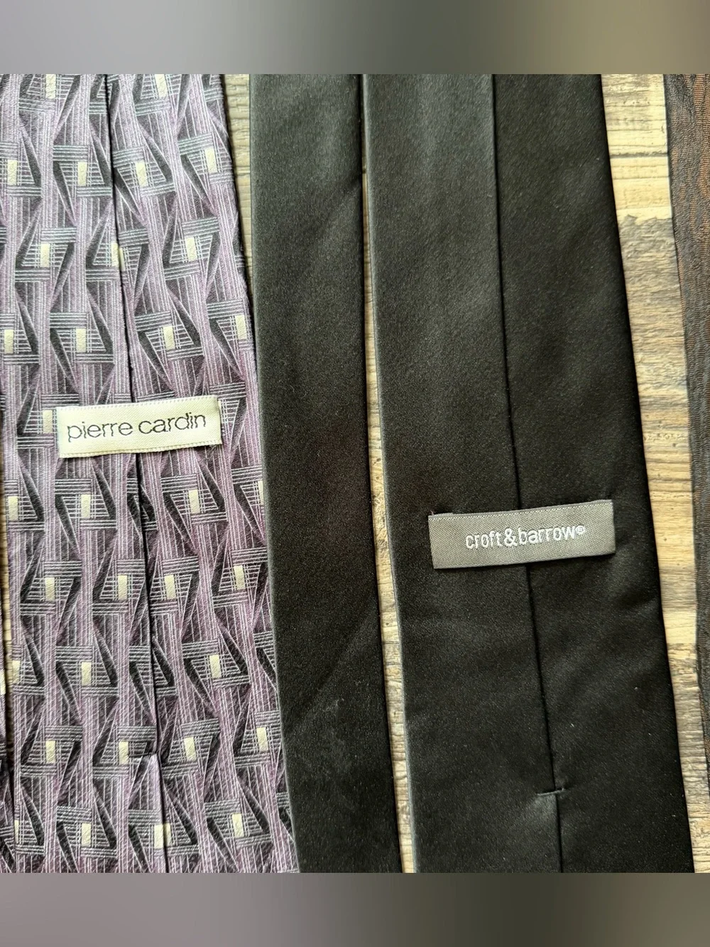 Lot of 7 assorted blue purple pink black men’s neck ties Puritan Croft & Barrow
